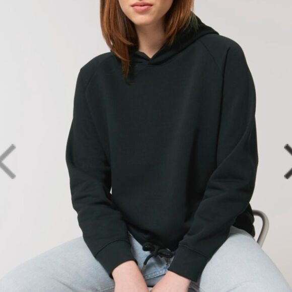 STANLEY STELLA‎ THE UNISEX MEDIUM FIT GARMENT DYED HOODIE SWEATSHIRT BLACK M NWT - Picture 2 of 5